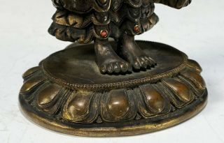 Fine Antique Chinese Tibetan Bronze Statue of Standing Figure 6