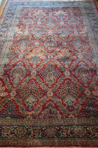 Antique Floral 1920 Hand - Knotted Wool Oriental Rug 10 
