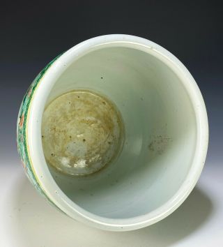 Large Antique Chinese Famille Verte Porcelain Planter Bowl 4