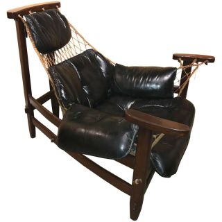 Brazilian Midcentury Gran Captain Jangada Lounge Chair,  Jean Gillon,  Circa 1960