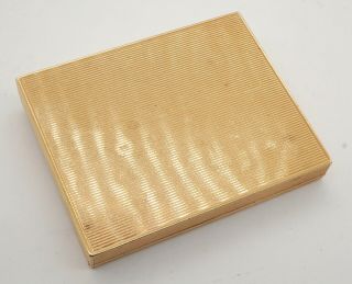 Tiffany & Co.  antique heavy 14K gold 1.  0CTW sapphire compact makeup box w/mirror 5
