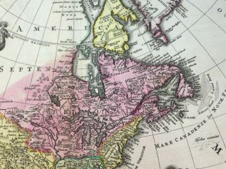 AMERICA 1710 JB HOMANN CALIFORNIA AS AN ISLAND UNUSUAL LARGE ANTIQUE MAP 5