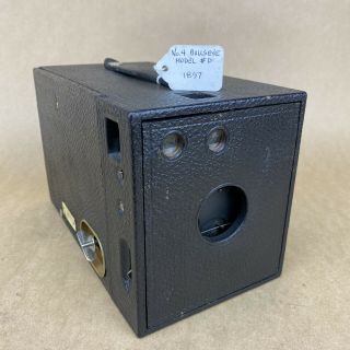 Kodak No.  4 Bullseye Model D 1897 Vintage Box Film Camera