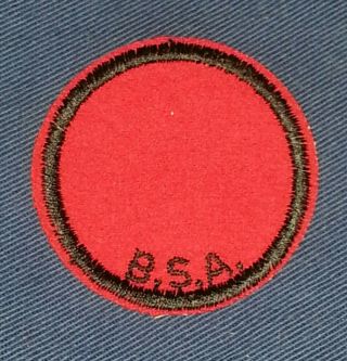 Vintage Felt Bsa Red & Black Patrol Patch - Blank - A01473