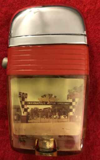 Vtg.  1960’s Scripto Vu Lighter.  Indianapolis Motor Speedway
