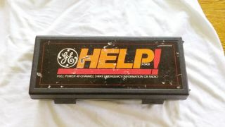 Vintage Ge Help 40 Channel Cb Radio 3 - 5900 With Hard Case
