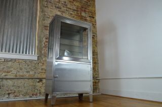 Vintage Industrial Mid Century Stainless Steel Medical Cabinet by Blinkman 6