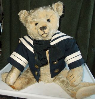 Antique Steiff Teddy Bear 20 Inches Circa 1908 With Button