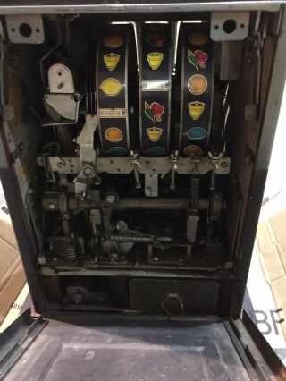 Antique 1930s Mills Black Beauty 10 Cent High Top Vintage Slot Machine 5