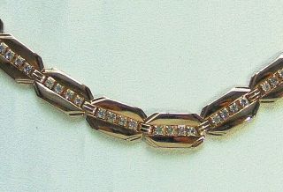 Vintage Clear Crystal Rhinestone Gold Tone Choker Necklace - Fleur De Lis Clasp
