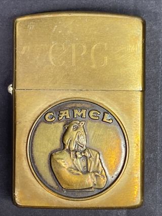 Vintage Camel Zippo Lighter Brass Monogram Cpg