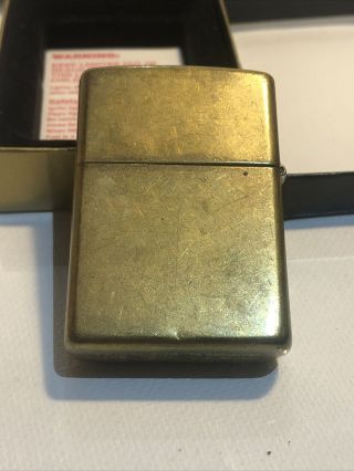 Zippo Indian Head Vintage Lighter Brass Struck 2000 2