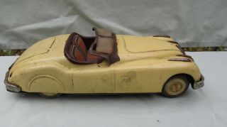 Vintage Tin Friction Bandai Jaguar / Japan Tin Toy / 9 1/2 " Long
