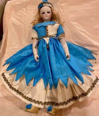 13” Antique C1870 Smiling Bru French Fashion Doll Poupee Peau With Outfit