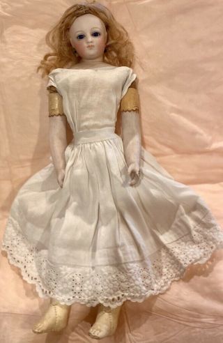 13” Antique C1870 Smiling Bru French Fashion Doll Poupee Peau With Outfit 5
