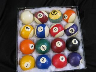 Vintage Aramith Belgian Billiard Pool Balls 2 1/4 " Mixed In Belgium Box