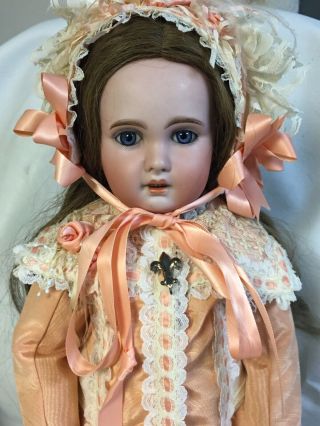 Antique 21” French Bisque Tete Jumeau Doll Incised 1907