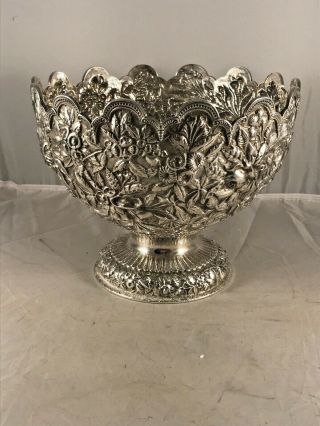 Antique S.  Kirk & Son Sterling Silver Repousse Bowl Marked 11 Oz