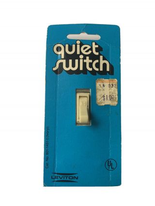 Nos Vintage Leviton Quiet Switch Single Pole Switch Cream