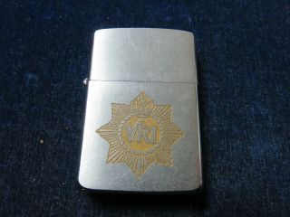 Orig Vintage " Zippo " Lighter " Rcr - Royal Canadian Regiment "