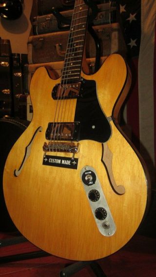 Vintage 1971 Gibson Es - 320 Semi - Hollow Body Es - 335 Conversion Natural W/ Case