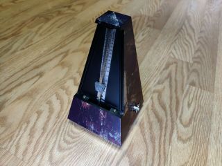 Vtg Wittner Metronome Rare Purple Maroon Silver 80s Made In West Germany Vgc