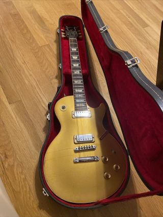 Vintage 1981 Gibson Les Paul Deluxe Gold Top Electric Guitar