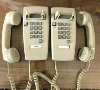 2 - Vintage Premier Hac 2554 Wall Mount Touch Tone Telephone 255444 - Mal - 20m - Hb