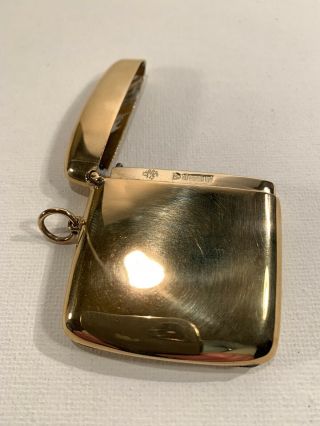 Solid Gold Chester Vesta Case Made By Jay,  Richard Attenborough Co Ltd 1906