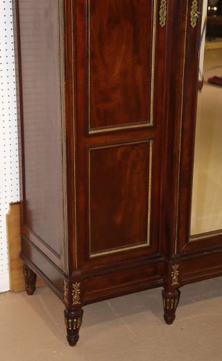 Fine French Carved Bronze Mounted Mirrored Grand Armoire C1880s Signed 6