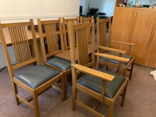 Stickley dining room table and chairs.  Buyer To Handle 2