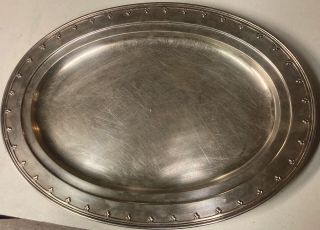 Antique Tiffany & Co Makers 925 Sterling Silver Oval Platter 19943 9793 1986.  7g