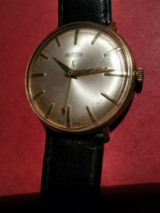 Vintage Roamer Mechanical Mens Wristwatch Swiss Made Well