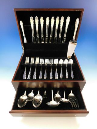 English Provincial By Reed And Barton Sterling Silver Flatware Set Service 42 Pc