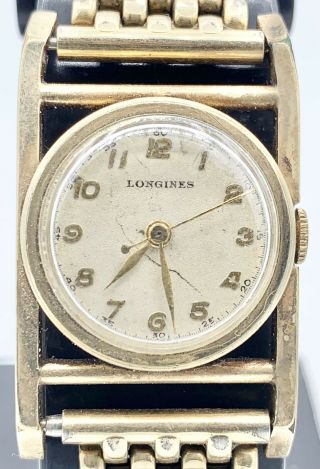 Rare Vintage 10k Gold Filled Longines 17j Swiss Drivers Watch