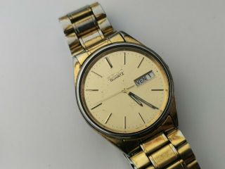 Seiko SQ 8123 - 8000 Mens Quartz Day / Date Watch,  Gold Colour,  for Repair 3