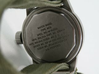 1958 Bulova Type A17A U.  S.  Military Navigation Hack Watch Spec.  Mil - W - 6433A 2