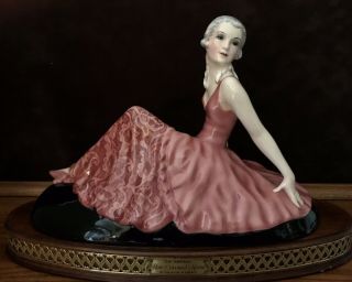 Antique Austrian Art Deco Goldscheider Josef Lorenzl Ceramic Figurine Of Maiden