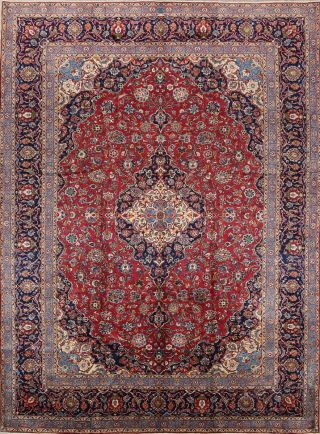 Vegetable Dye Traditional Floral Rugs 10x13 Hand - Knotted Dabir Oriental Carpet