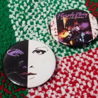 Vintage Prince And The Revolution Buttons Pins Purple Rain