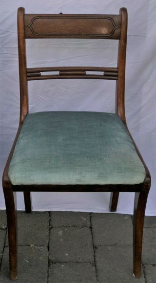Set Of Six Dining Chairs.  English Regency Or Geo.  Iii.  Early 19th Century