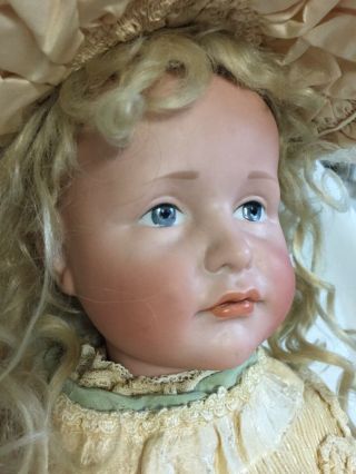 Antique Kammer & Reinhardt 114 Bisque Character Doll Gretchen W/painted Eyes