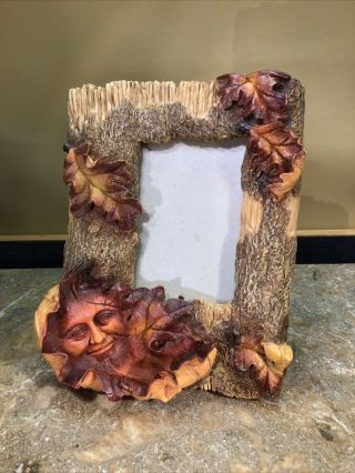 Vtg Oak Leaf Picture Frame 8.  5”x6.  6” Overall 3”x5” Photo By Innovation Giftware