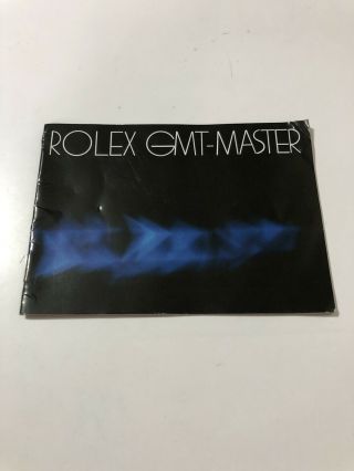 Rolex Gmt Master Booklet 16750 16758 16753 Rare Vintage 1981