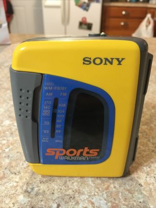 Sony Sports Walkman Cassette Player & Am/fm Radio (vintage) & Two Blank Tapes