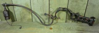 Antique Vtg Industrial Faries Swing Arm Wall Mount Dental Lamp,  Japanned Finish