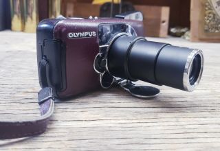 Olympus Lt Zoom 105 Quartz Panaroma All - Weather Vintage Styled 35mm Film Camera