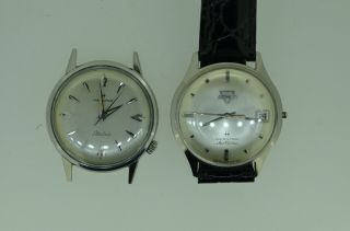 2 Vintage Hamilton Electric Wrist Watches,  Cal.  505 & 683 Stainless