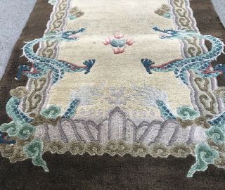AN AWESOME DRAGON DESIGN,  SILK CHINESE RUNNER 5