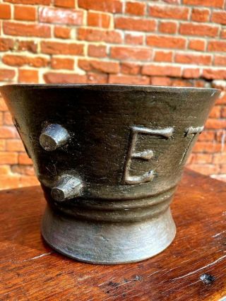 Late 16th Century English Antique Leaded Bronze Mortar by Robert Orrell of Wigan 2